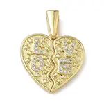 Brass Micro Pave Cubic Zirconia Pendants