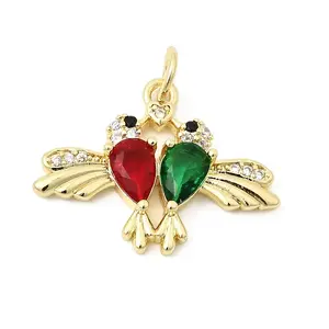 Valentine's Day Brass Micro Pave Cubic Zirconia Pendants