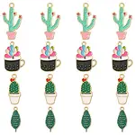 16Pcs 4 Styles Alloy Enamel Pendants