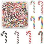 64Pcs 8 Styles Christmas Handmade Polymer Clay Beads