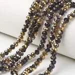 Electroplate Transparent Glass Beads Strands
