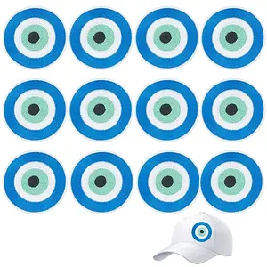 12Pcs Evil Eye Iron on/Sew On Patches