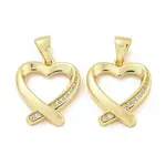 Brass Micro Pave Clear Cubic Zirconia Pendants