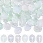 60Pcs 3 Colors Baking Painted Transparent Glass Beads
