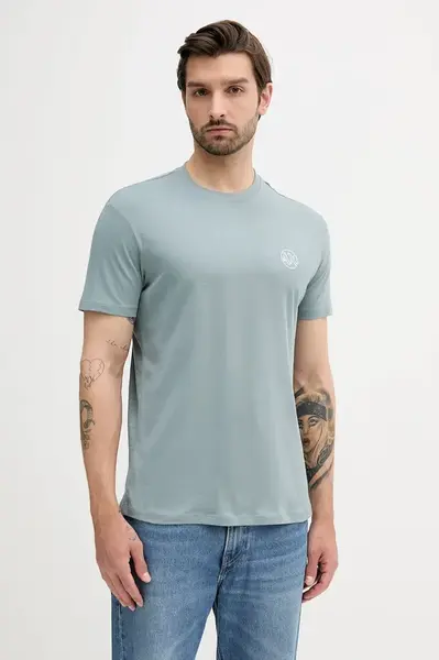 Bavlněné tričko Armani Exchange pánské, šedá barva, XM000558 AF10358