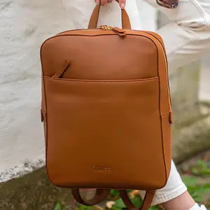 Dámsky kožený batoh Bellicci Miley - koňak