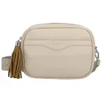 Stylová dámská koženková crossbody kabelka Erina, tmavě béžová