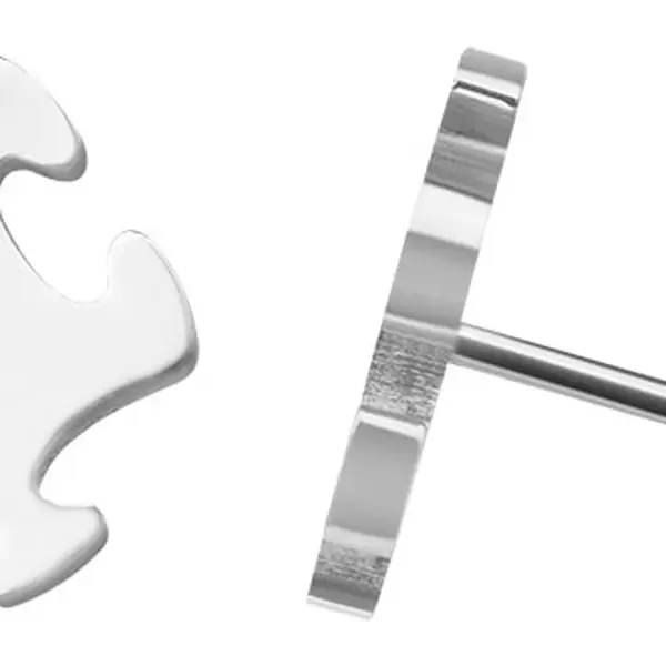 Troli Stylové ocelové náušnice Puzzle