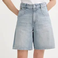 Džínové šortky G-Star dámské, modrá barva, high waist, D26582-D943