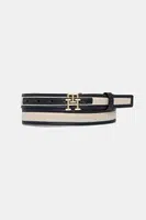 Kožený pásek Tommy Hilfiger dámský, tmavomodrá barva, AW0AW17249