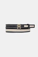 Kožený pásek Tommy Hilfiger dámský, tmavomodrá barva, AW0AW17249