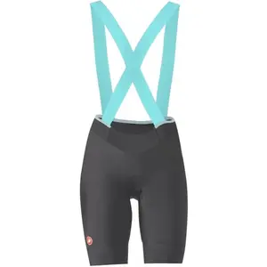 Castelli PRIMA 2 DT BIBSHORT Dámské cyklistické kalhoty, tmavě šedá, velikost
