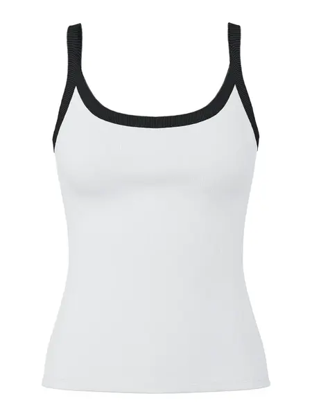 PIECES Top 'PCMay'  čierna / biela