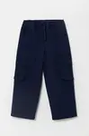 Dětské kalhoty United Colors of Benetton tmavomodrá barva, hladké, 4TCGGF02B