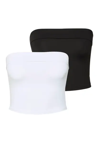 Urban Classics Top  čierna / biela