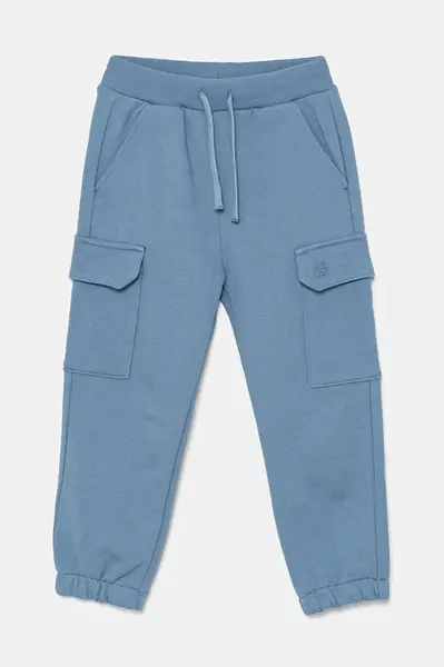 Dětské bavlněné tepláky United Colors of Benetton modrá barva, 3UNIGF045