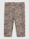 GAP Dětské organic capri legíny leopard - Holky