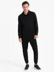 Ombre Men's tracksuit set sweatshirt with polo collar + pants