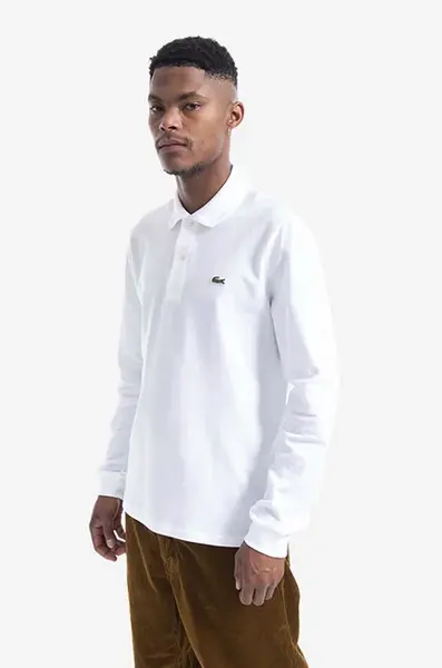 Lacoste tričko s dlouhým rukávem pánské bavlněné