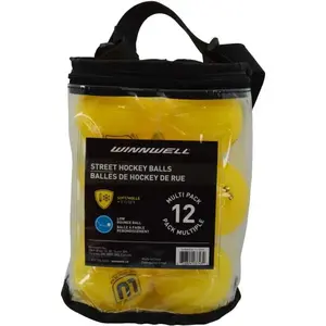 WINNWELL BALÓNEK (12PACK) Hokejbalový míček, žlutá, velikost