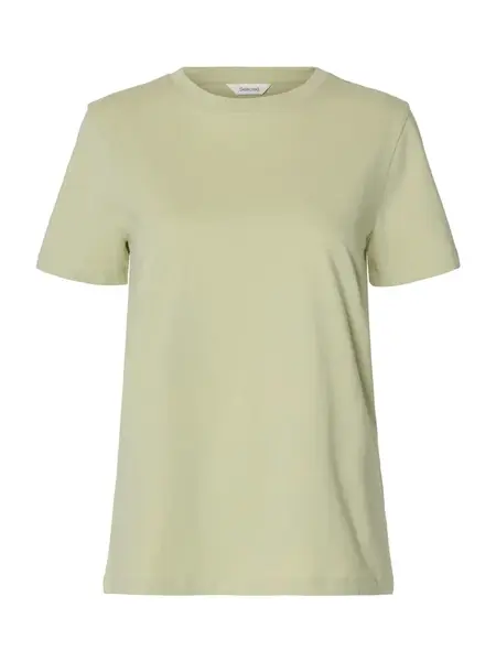SELECTED Tričko 'SLFMY ESSENTIAL'  pastelovo zelená