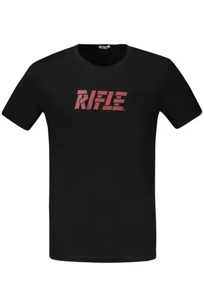 Černé triko RIFLE s krátkým rukávem