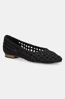 Baleríny Toms BLACK WOVEN BASKET