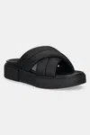 Pantofle Tommy Jeans FLATFORM SANDAL dámské, černá barva, na platformě, EN0EN02775
