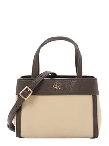 Calvin Klein Kabelka  tmavohnedá / kaki