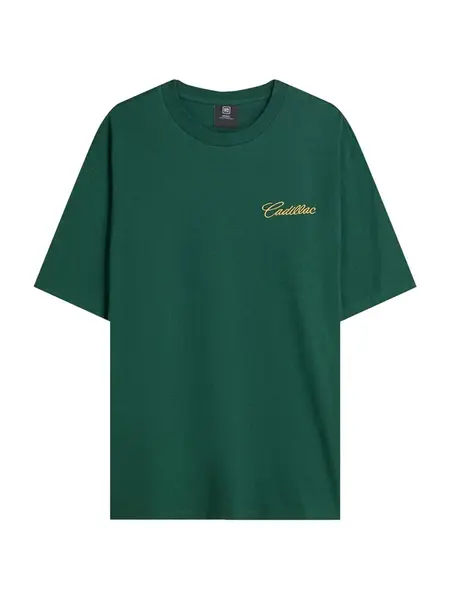 Bershka Tričko 'Cadillac'  žltá / zelená