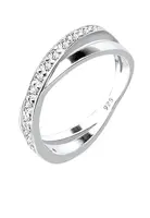 ELLI Prsteň  strieborná / priehľadná
