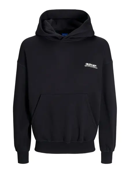 JACK & JONES Mikina 'JWHROXBURY'  čierna / biela