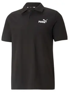 PUMA Tričko 'Essentials'  čierna / biela