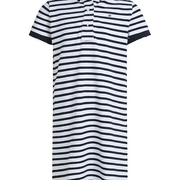 Dětské bavlněné šaty Tommy Hilfiger tmavomodrá barva, mini, KG0KG08700