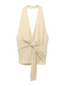 Pull&Bear Vyšívaný top  telová