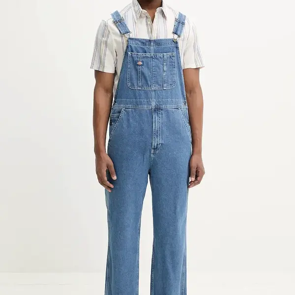 Džínové lacláče Dickies pánské, modrá barva, DK0A4XYACLB1