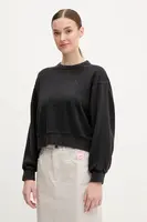 Bavlněná mikina adidas Originals Essential dámská, černá barva, hladká, JP2515