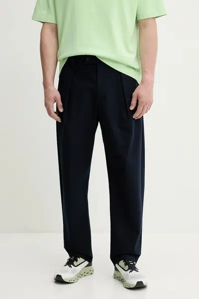 Bavlněné kalhoty A.P.C. pantalon renato pánské, tmavomodrá barva, ve střihu chinos, COHFU.H08428