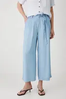 Kalhoty Medicine dámské, modrá barva, široké, high waist