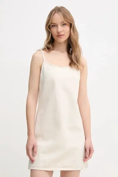 Šaty s příměsí lnu Calvin Klein Jeans