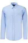 Pánska modrá košeľa s dlhým rukávom
