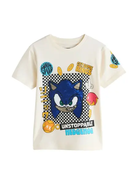 Next Tričko 'Sonic'  nebielená / modrá / tmavožltá / čierna