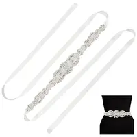 Flower Full Crystal Rhinestone Handmade Bridal Belts for Wedding Dresses