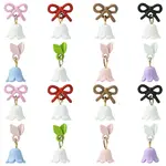 24Pcs 8 Colors Lily of the Valley Alloy Cabochons