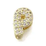 Brass Micro Pave Cubic Zirconia Letter Multi-Strand Links