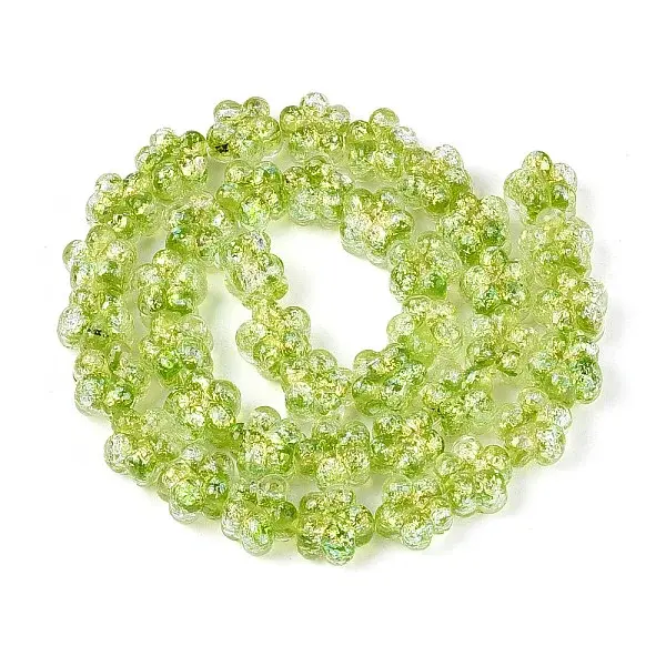 Handmade Foil Lampwork Beads Strands