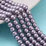 Eco-Friendly Dyed Glass Pearl Round Beads Strands