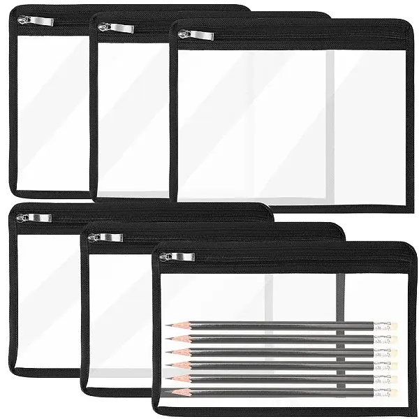 2 Sizes Transparent PVC Zipper Jewelry Bag Gift Pouch