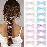 Bowknot Polyester Alligator Hair Clips