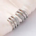 Brass Micro Pave Clear Cubic Zirconia Cuff Earrings